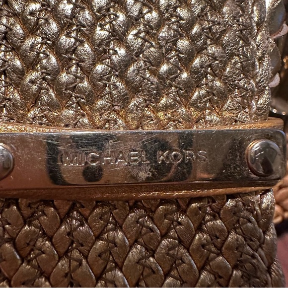 Michael Kors Straw Woven Santorini Tote - Picture 3 of 5